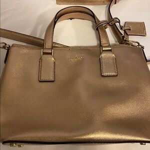 Kate Spade Metallic Rose Gold Crossbody Purse